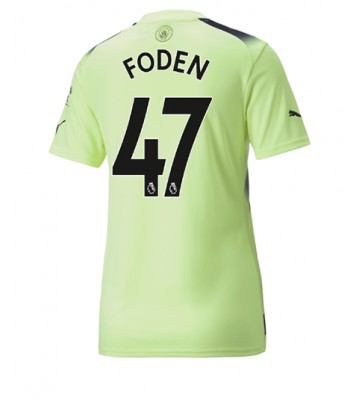 Manchester City Phil Foden #47 Tredjedrakt Kvinner 2022-23 Kortermet